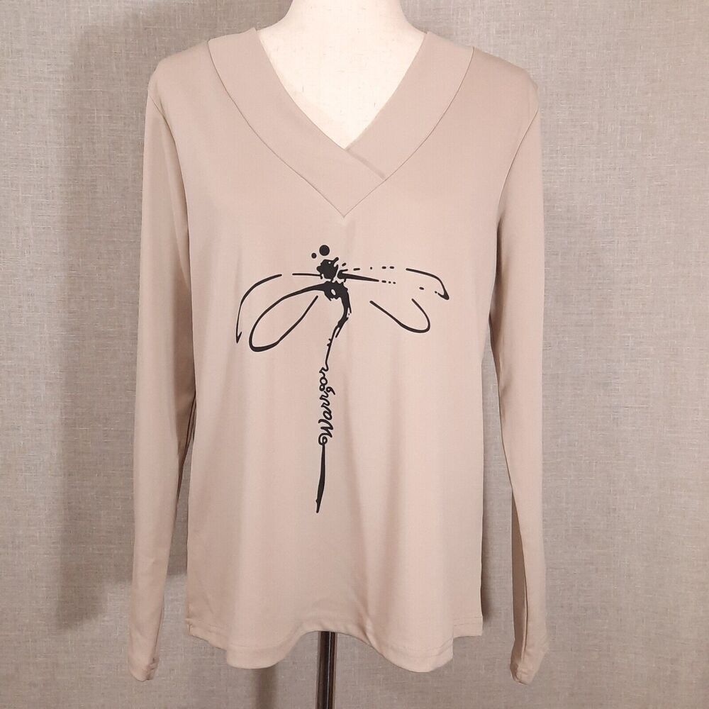 Exclusive Graphic Activewear Top Size Large Dragonfly Warrior Semicolon